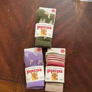 Pacas Women's Alpaca Wool Socks - Green, Purple, and Red